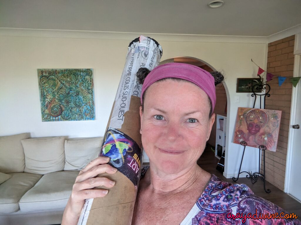 #heARTorbits/Betty ~ Bon Voyage Betty!! My time painting with Betty has come to a close and she is now travelling to New Zealand!! Woohoo!!